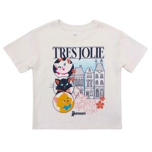 Disney The Aristocats T-Shirt Kids Size L White Excellent Marie Tres Jolie Tee